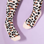 Leopard print compression socks